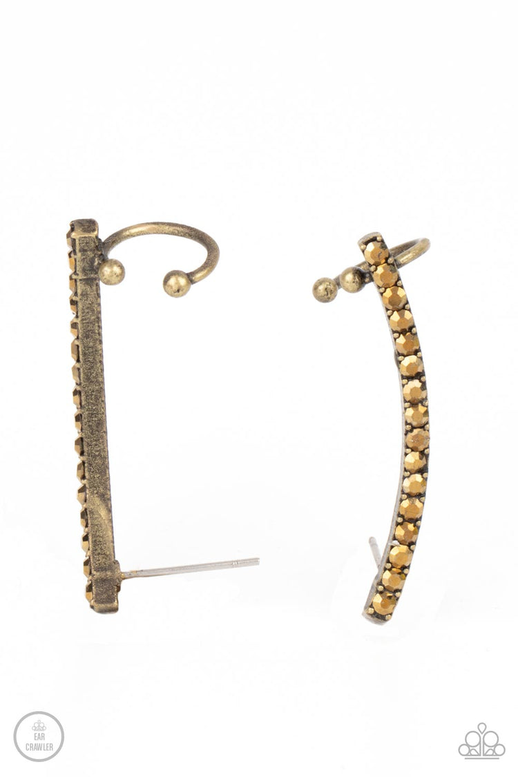 Give Me The SWOOP - Brass Post Earring 1860