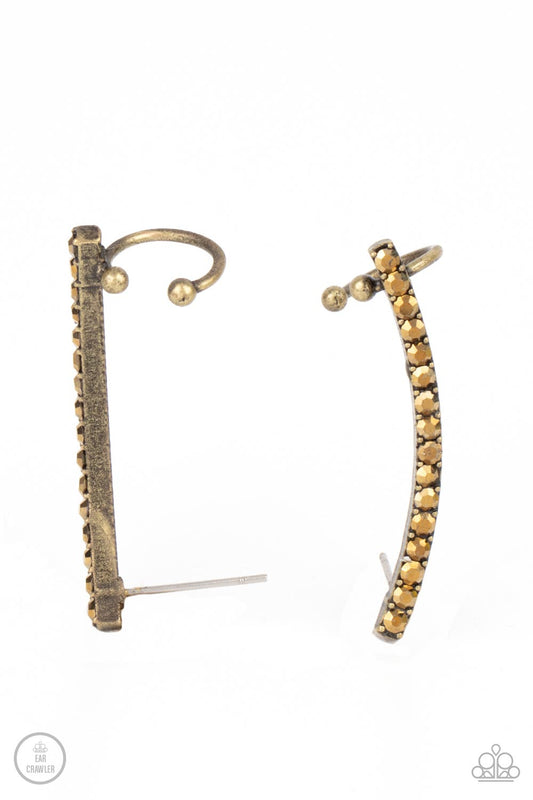 Give Me The SWOOP - Brass Post Earring 1860