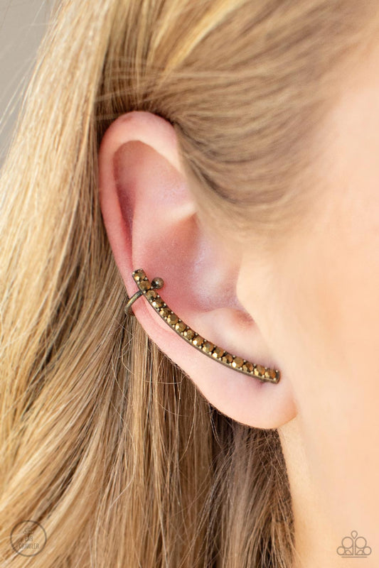 Give Me The SWOOP - Brass Post Earring 1860
