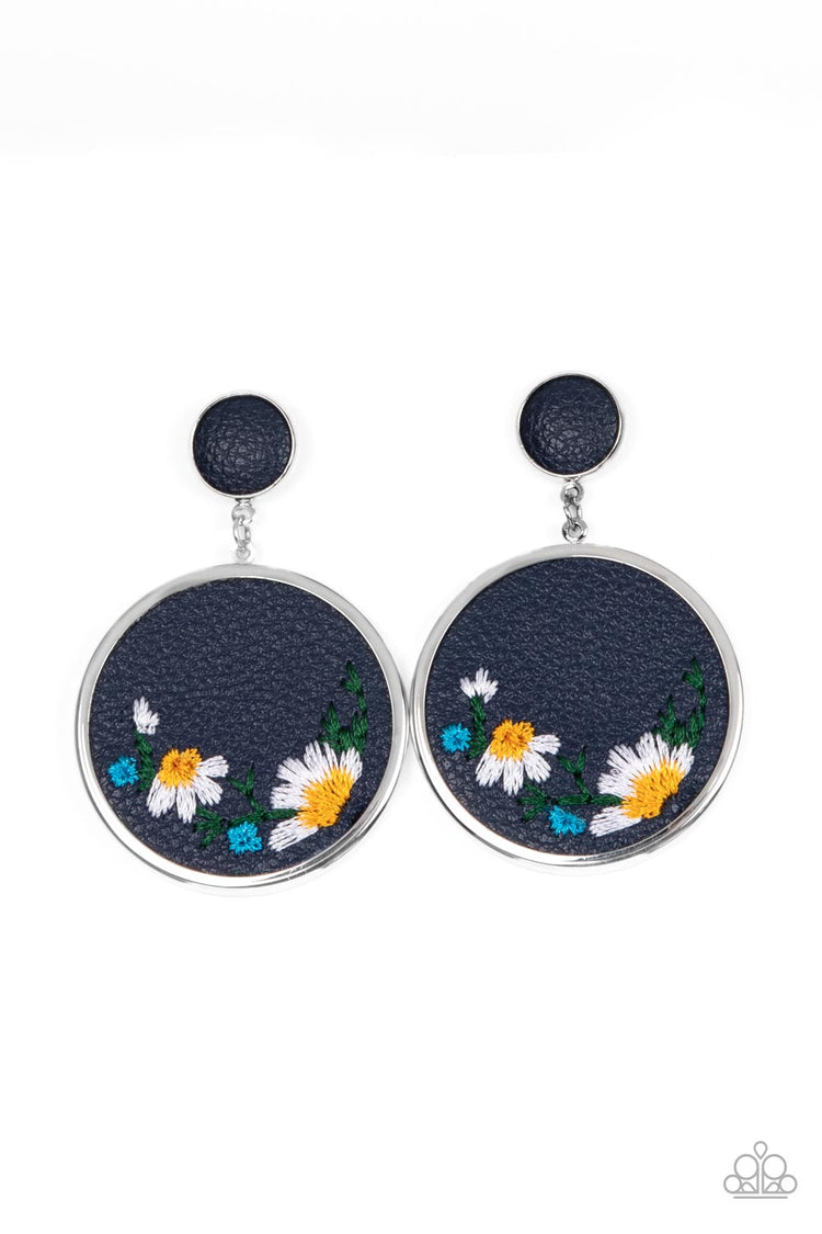 Embroidered Gardens - Blue 0147